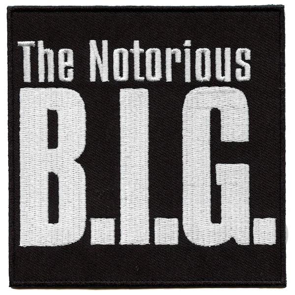 The Notorious B.I.G Patch East Coast Rapper Woven Iron On BC2
