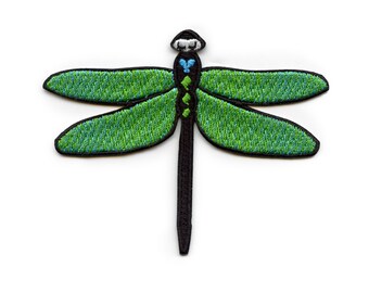 Beautiful Dragonfly Insect Patch Calopterygidae Damselfly Embroidered Iron On AD1