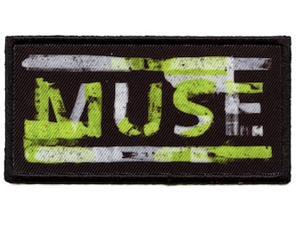 Muse Rock Band Patch Distressed Script Logo Sublimated Embroidery Iron On GB2