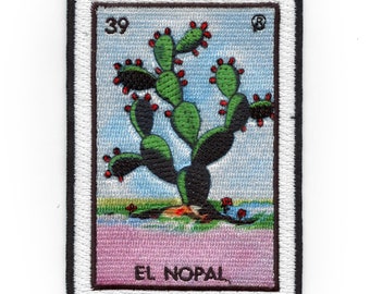 El Nopal 39 Patch Mexicaanse Loteria kaart gesublimeerd borduurwerk opstrijkbare CH5
