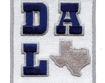 Dallas Texas State Patch Travel Sports Fan Embroidered Iron On EB6