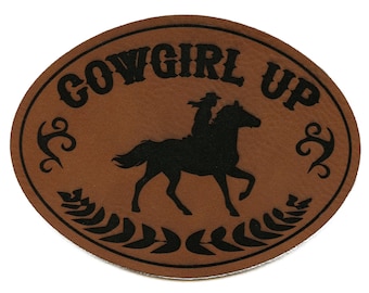 Cowgirl Up Horse Patch Western Country Aesthetic Embroidered Sew On AC7
