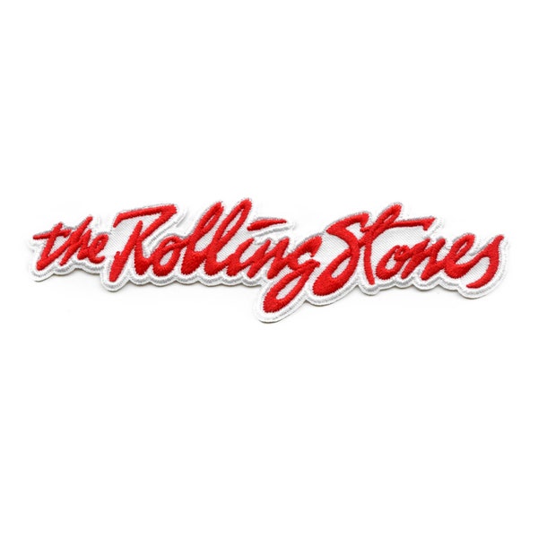 Rolling Stones 1975 Script Patch Classic Logo Embroidered Iron On EG2