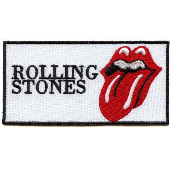 Rolling Stones White Box Logo Patch English Rock Band Embroidered Iron On EF3