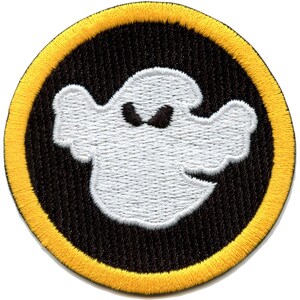 Ghost hunting badge patch haunted house wilderness scout sash iron on embroidered aa3