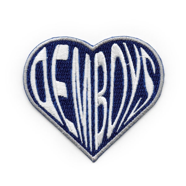 Dallas We Love Dem Boys Heart Patch Football Team Embroidered Iron On EA6