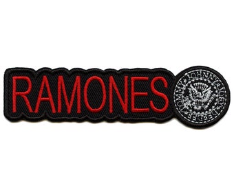 The Ramones Logo & Seal Patch Punk Rock Band Embroidered Iron On ED3