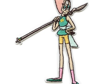 Steven universe pearl with spear patch cartoon network animation embroidered iron on bd6