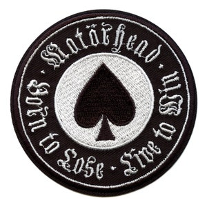 Motorhead patch born to lose live to win embroidered iron EH4