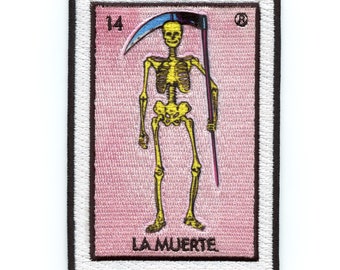 La Muerte 14 Patch Mexican Loteria Card Sublimated Embroidery Iron On CG5