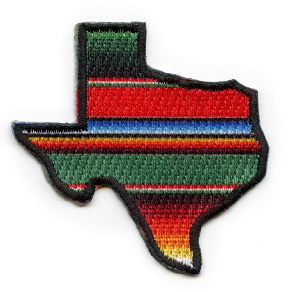 Mini Serape Texas Hat Patch Hispanic Culture State Sublimated Iron On BG3