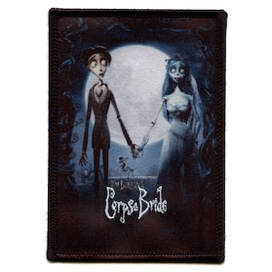 Corpse Bride Movie Poster Patch Tim Burton Dead Cartoon Embroidered Iron On CA6