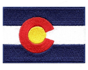 Colorado state flag patch us travel embroidered iron on AH1
