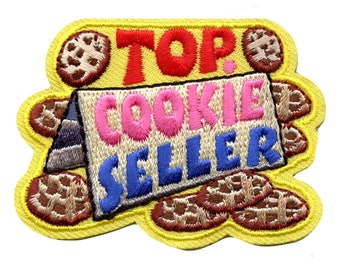 Top Cookie Verkäufer Patch Fundraiser Mädchen Wildnis Scout Aufnäher gestickt CH6
