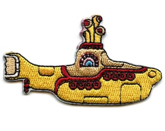 The Beatles Yellow Submarine Aufnäher British Rock Band Gestickt Aufbügler EG5