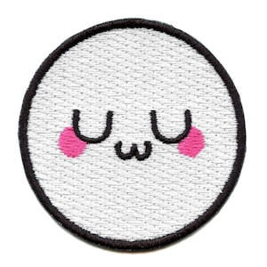 Kawaii uwu face patch cute anime japanese embroidered iron on ed5