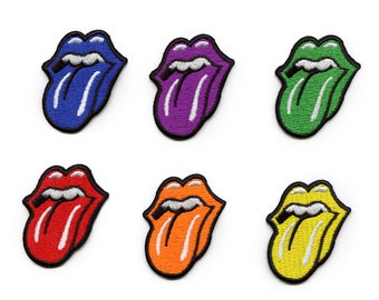 Rolling Stones Zunge SET Patch Classic Logo Mini gesticktes Aufbügler EH2