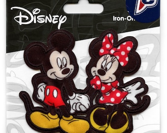 Parche Disney Minnie y Mickey Mouse tomados de la mano bordado sublimado CC4