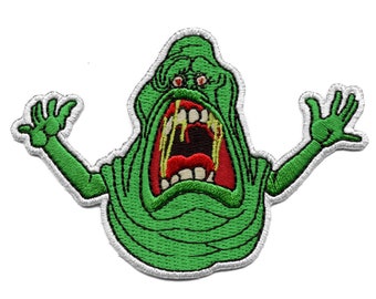 Ghostbusters slimy screaming slimer patch classic 80s comedy embroidered iron on BG6