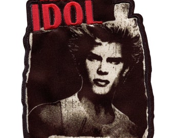 Billy Idol Poster Patch 70er Jahre Rock Ikone Sublimation Stickerei Aufbügler CH3