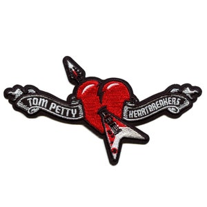 Tom Petty et les Heartbreakers Patch Logo moderne Coeur brodé fer sur CG3