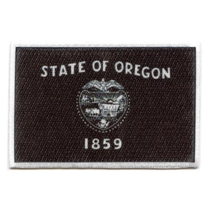 Oregon patch staatsvlag grijswaarden geborduurd ijzer op AG7