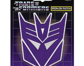 Transformers Purple Helmet Insignia Patch Decepticons Leader Megatron Embroidered Iron On BG5
