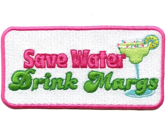 節水ドリンクパッチ マルグス アルコール飲料 刺繍 アイロン接着 CC6