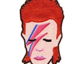 Official david bowie patch aladdin sane embroidered iron on ed1