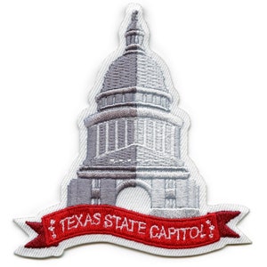 Texas state capitol in austin patch embroidered iron on bf8