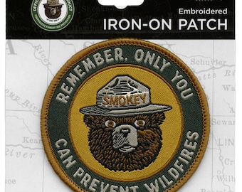 Smokey Bear Only You Can Patch Prevent Wildfire Preservation Woven Sew On BG8