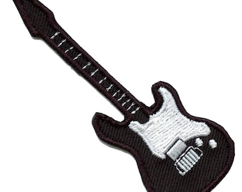 Elektrische gitaar patch rockmuziekinstrument geborduurd ijzer op bb3