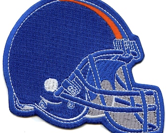 Blue football helmet patch sport equipment embroidered iron on bb3
