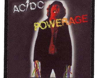 Patch de álbum ACDC Powerage, música de banda de rock, sublimado, bordado, em ferro, BD2