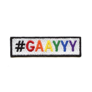 Gay hashtag patch lgbtq+ embroidered iron on bf6