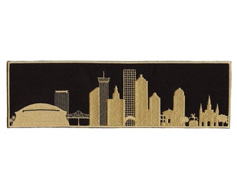 New Orleans City Skyline Back Patch Downtown Großes gesticktes Eisen auf EE6