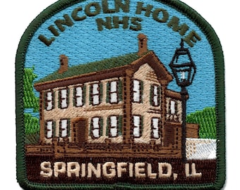 Lincoln Home Illinois Patch President Historic House Embroidery Iron On AG4