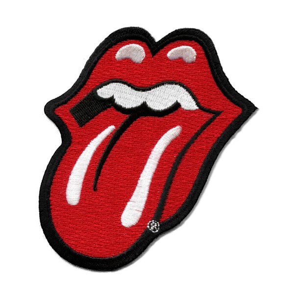 Red Rolling Stones Classic Patch Tongue Mick Jagger Embroidered Iron On Patch
