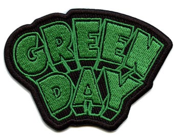 グリーン・デイのドゥーキー・ロゴ刺繍パッチ（アイロン接着式）パンクロックバンドの音楽記念品