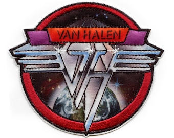 Van Halen Space Logo Patch California Classic Rock Embroidered Iron On EG2