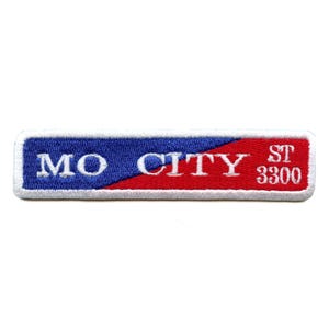 Mocity St Sign Patch Houston Neighborhood Street Embroidered Iron On GH3