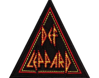 Def Leppard Triangle Logo Patch English Rock Band Embroidered Iron On EG1