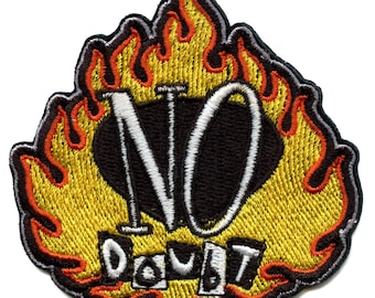 No Doubt Band Patch Rock Flame Logo Embroidered Iron On GC2