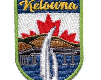Kelowna canada shield patch embroidered iron on BG7