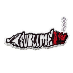 Sublime Smoking Joint Logo Patch West Coast Rock Embroidered Iron On EG2