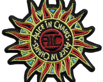 Alice In Chains Sun Patch Alternative Rock Band Embroidered Iron on EG5