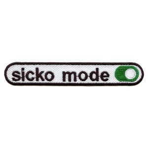 Sicko Mode auf Schalter Musik Beat Patch gestickt Eisen auf bd2