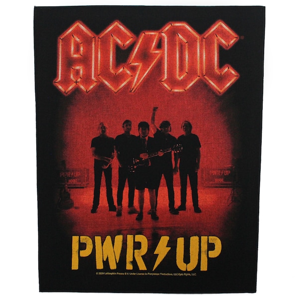 Toppa posteriore per copertina dell'album Power Up ACDC Rock Band XL DTG stampata da cucire