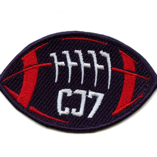 CJ7 Texas Football Patch Quarterback Sports Captain Embroidered Iron On CF7