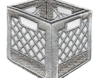 Milk Crate Patch Viral Trend Embroidered Iron On EC4